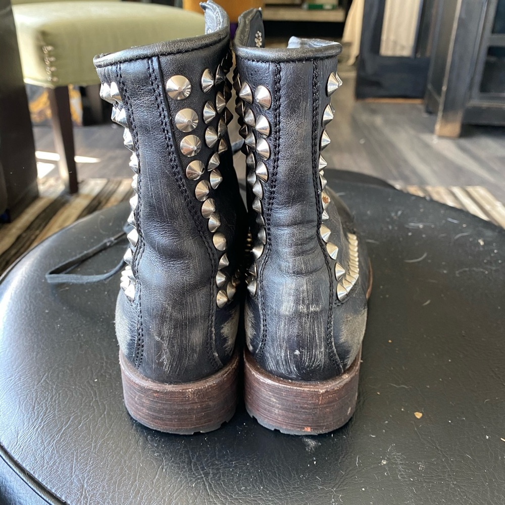 ASH silver studded combat boot - Picture 3 of 4